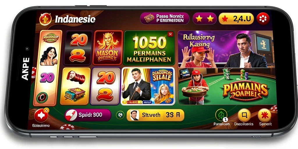 Tampilan utama game A7777 dengan karakter baru.