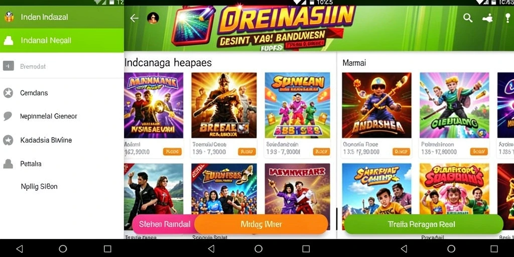 Tampilan awal aplikasi NUTS777 yang menarik dan interaktif.