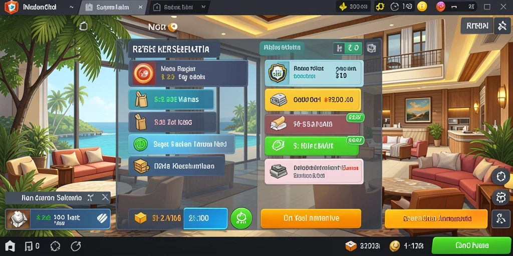 Screenshot aplikasi OMSET288 yang menunjukkan antarmuka pengguna yang menarik.
